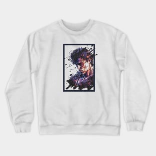 Splash art Samurai portrait hip hop style graphic illustration Crewneck Sweatshirt